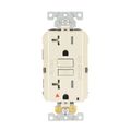 Product Image of Gfci Receptacle, Isolated Ground, Self-Test, #14-10 Awg 20A, Industrial 125V Gray, 2-Pole 3-Wire, TRIGSGF20GY