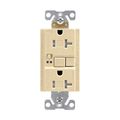 Product Image of Gfci Receptacle, Audible Alarm, Self-Test, #14 -10 Awg 20A 125V, Ivory, 2-Pole 3-Wire, TRSGFA20V