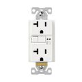 Product Image of Gfci Receptacle, Audible Alarm, Self-Test, #14 -10 Awg 20A 125V, 2-Pole 3-Wire, TRSGFA20W