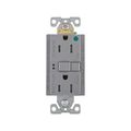 Product Image of Hospital Grade Gfci Receptacle, Self-Test, #14 -10 Awg 15A 125V, Gray, 2-Pole 3-Wire, TRSGFH15FGY