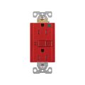 Product Image of Hospital Grade Gfci Receptacle, Self-Test, #14 -10 Awg 15A 125V, Red, 2-Pole 3-Wire, TRSGFH15FRD