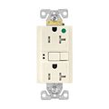 Product Image of Hospital Grade Gfci Receptacle, Self-Test, #14 -10 Awg 20A 125V, Light Almond, 2-Pole 3-Wire, TRSGFH20FLA