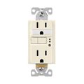 Product Image of Gfci Receptacle, Nightlight, Self-Test, #14 -10 Awg 15A 125V, Light Almond, Night Light, 2-Pole, TRSGFNL15LA