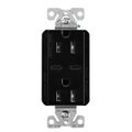Product Image of Combination Usb Type-C Charger, 15A 5-15R Receptacle, 5A, 125 Vac, Black, Box, TRUSBC15BK-BOX
