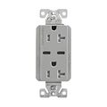 Product Image of Combination Usb Type-C Charger, 20A 5-20R Receptacle, 5A, 125 Vac, Grey, Box, TRUSBC20GY-BOX