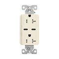 Product Image of Combination Usb Type-C Charger, 20A 5-20R Receptacle, 5A, 125 Vac, Light Almond, Box, TRUSBC20LA-BOX