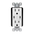 Product Image of Combination Usb Type-C Charger With Power Delivery, 15A 5-15R Receptacle, 60W,125Vac, W, TRUSBPDC15W-BOX