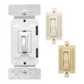 Product Image of Toggle Dimmer, Univ. Toggle Dimmer W/Preset White/Ivory/Light Almond, Cap, TUL06P-C2-KB-L