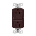 Product Image of Tamper And Weather-Resistant, Self-Test Gfci, 15A, 125V, Brown, Slim Design, TWRGF15B
