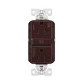 Product Image of Tamper And Weather-Resistant, Self-Test Gfci, 20A, 125V, Brown, Slim Design, TWRGF20B
