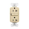 Product Image of Tamper And Weather-Resistant, Self-Test Gfci, 20A, 125V, Ivory, Slim Design, TWRGF20V