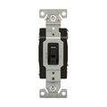 Product Image of Toggle Switch, #14-10 Awg, 15A, Wall, 120V, Side & Push, Grounding, Black, 4-Way, Polycarbonate, WD1242-7BK-BOX