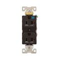 Product Image of Commercial Duplex Receptacle, #14-10 Awg 20A 125V, Back & Side, Brown, Weather Resistant, WRBR20B
