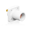 Product Image of 16 Series Male Panel Receptacle, Cam-Type, 90-Degree, Threaded Stud Length, 3/4", Taper Nose, 400A Max, Cable Range, #2 to 4/0 AWG (White)