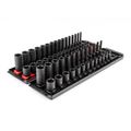 Product Image of 1/4" Drive 6-Point Impact Socket Set with Rails and Trays, 58-Piece (5/32-11/16", 4-17 mm)