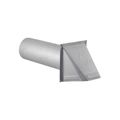 Product Image of 4" Paint-Grade Steel Wall Exhaust Hood Vent with Damper and 11" Pipe (26 Gauge)