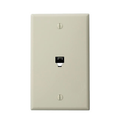 Product Image of Standard Telephone Wall Jack, 6p4c, Screw Terminals (Light Almond)