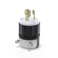 Product Image of Locking Plug, 15A, 277V Industrial Grade (Black) & White