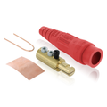 Product Image of 18 Series Cam-Type Male Detachable Plug, Ball Nose, 2/0 4/0 AWG, 400A Max (Red)