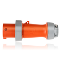 Product Image of 60A, 125/250V 3P, 4W, LEV Series IEC 60309-1 & 60309-2 Pin & Sleeve Plug, IP66/IP67/IP68/IP69K, Watertight (Orange)