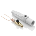 Product Image of 15 Series Cam-Type Male Plug, Contact & Insulator, Detachable, Crimp Tube Termination, #8, #4 AWG, 140A Max, Type 3R When Mated (White)