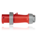 Product Image of 60A, 277/480V 3-Phase, 4P, 5W, LEV Series IEC 60309-1 & 60309-2 Pin & Sleeve Plug, IP66/IP67/IP68/IP69K, Watertight, Red