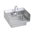 Product Image of 18" x 14-1/2" x 11", 18 Gauge Hand Sink with Dual Side Splashes and Faucet (Stainless Steel), EHS-18-SSX