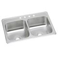 Product Image of Celebrity Stainless Steel 33" x 21-1/4" x 6-7/8" 4-Hole Equal Double Bowl Drop-in Sink
