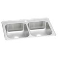 Product Image of Celebrity Stainless Steel 33" x 22" x 7" 1-Hole Equal Double Bowl Drop-in Sink