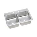 Product Image of Celebrity Stainless Steel 43" x 22" x 6-7/8" 3-Hole Equal Double Bowl Drop-in Sink
