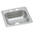 Product Image of Dayton Stainless Steel 17" x 19" x 6-1/8" 2-Hole Single Bowl Drop-in Bar Sink