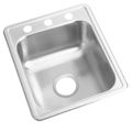 Product Image of Dayton Stainless Steel 17" x 21-1/4" x 6-1/2" 3-Hole Single Bowl Drop-in Bar Sink