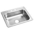 Product Image of Dayton Stainless Steel 25" x 22" x 6-9/16" 2-Hole Single Bowl Drop-in Sink