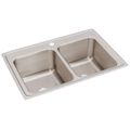 Product Image of Lustertone Classic Stainless Steel 33" x 22" x 12-1/8" 1-Hole Equal Double Bowl Drop-in Sink