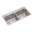 Product Image of Lustertone Classic Stainless Steel 43" x 22" x 12-1/8" Equal Double Bowl Drop-in Sink