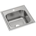 Product Image of Dayton Stainless Steel 20" x 20" x 10-1/8" 1-Hole Single Bowl Drop-in Laundry Sink