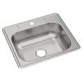 Product Image of Dayton Stainless Steel 25" x 22" x 8-1/16" 1-Hole Single Bowl Drop-in Sink