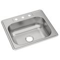 Product Image of Dayton Stainless Steel 25" x 22" x 8-1/16" 3-Hole Single Bowl Drop-in Sink