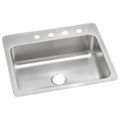 Product Image of Dayton Stainless Steel 27" x 22" x 8" 4-Hole Single Bowl Dual Mount Sink