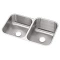 Product Image of Dayton Stainless Steel 31-3/4" x 20-1/2" x 10" 40/60 Double Bowl Undermount Sink