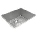Product Image of Crosstown 18 Gauge Stainless Steel 22-1/2" x 18-1/2" x 9" Single Bowl Undermount Sink Kit