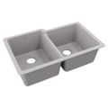 Product Image of Quartz Classic 33" x 20-1/2" x 9-1/2" Offset Double Bowl Undermount Sink (Greystone)