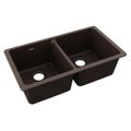 Product Image of Quartz Classic 33" x 18-1/2" x 9-1/2" Equal Double Bowl Undermount Sink Mocha