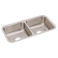 Product Image of Lustertone Classic Stainless Steel, 31-3/4" x 16-1/2" x 7-1/2" Equal Double Bowl Undermount Sink