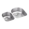 Product Image of Lustertone Classic Stainless Steel 31-1/4" x 20" x 7-1/2" Offset 40/60 Double Undermount Sink w/Perfect Drain