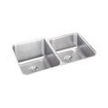 Product Image of Lustertone Classic Stainless Steel, 31-1/4" x 20-1/2" x 9-7/8" Double Bowl Undermount Sink w/ Perfect Drain