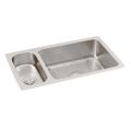 Product Image of Lustertone Classic Stainless Steel, 32-1/4" x 18-1/4" x 7-3/4" 30/70 Double Bowl Undermount Sink Kit