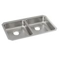 Product Image of Lustertone Classic Stainless Steel, 30-3/4" x 18-1/2" x 5-3/8" Equal Double Bowl Undermount ADA Sink