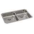 Product Image of Lustertone Classic Stainless Steel 30-3/4" x 18-1/2" x 5-3/8" Double Bowl Undermount ADA Sink w/Perfect Drain