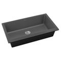 Product Image of Quartz Luxe 35-7/8" x 19" x 9" Single Bowl Undermount Kitchen Sink w/ Perfect Drain Charcoal